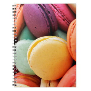 Cute Colourful Dessert French Macaron Spiral Notebook