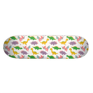 Cute Colourful Dinosaur Pattern for Boys Skateboard