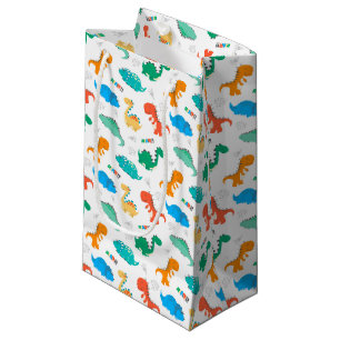 Cute Colourful Dinosaurs Illustrated Pattern Small Gift Bag