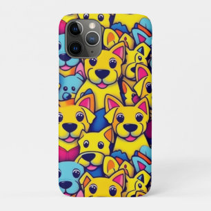 Cute colourful dogs happy dogs Case-Mate iPhone case