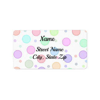 Cute Colourful Dots Return Address Labels