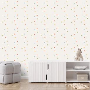 Cute colourful dots simple fun children's wallpaper