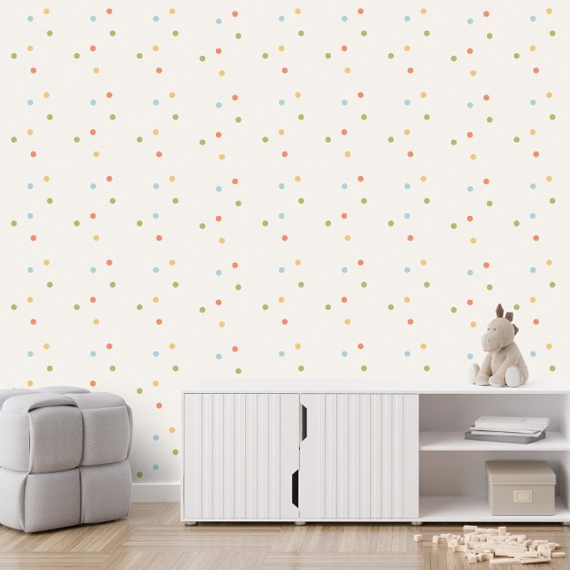 Cute colourful dots simple fun children's wallpaper (Creator Uploaded)