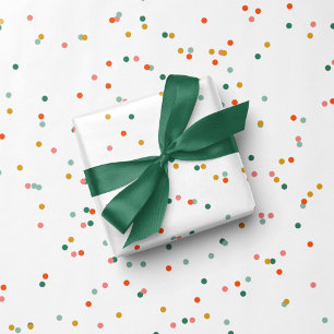 Cute colourful dots simple fun festive holiday wrapping paper