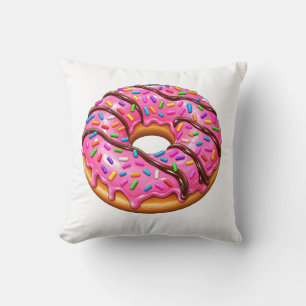 Cute Colourful Doughnut Design Cushion