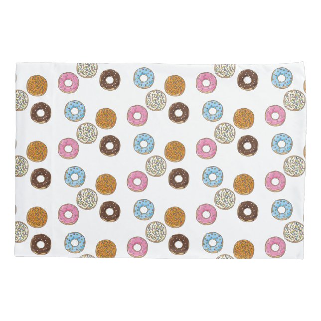 Cute Colourful Doughnuts Pillowcase (Back)