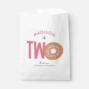 Cute Colourful Doughnuts Two 2nd Birthday Favour Bags