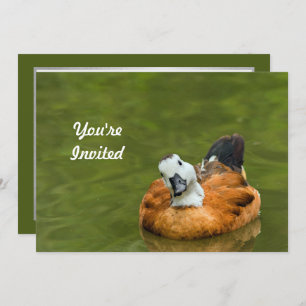 Cute Colourful Duck Photo Birthday Invitation
