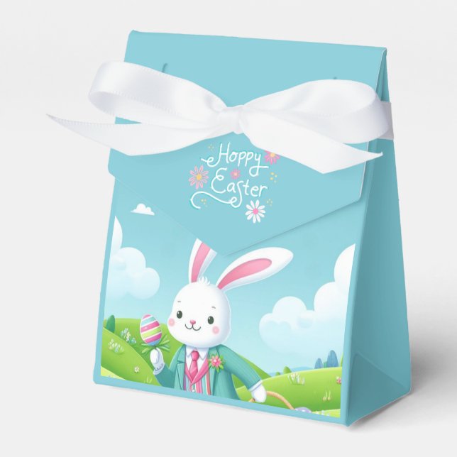 Cute, colourful Easter bunny Favour Box (Front Side)