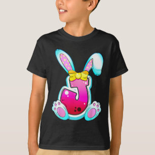 Cute Colourful Easter Coquette Bow Letter J Initia T-Shirt