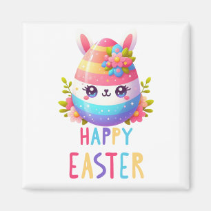 Cute, colourful Easter egg bunny Magnet