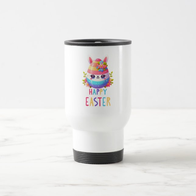 Cute, colourful Easter egg bunny Mug (Center)