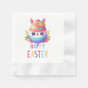 Cute, colourful Easter egg bunny Napkin
