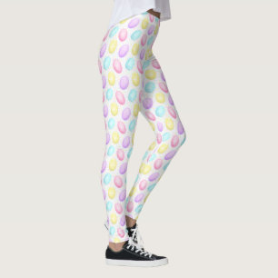 Cute Colourful Easter Egg Pattern Leggings