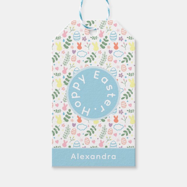 Cute Colourful Easter Medium Gift Tags (Front)