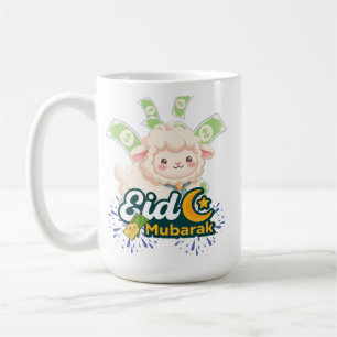 Cute Colourful Eid Mubarak Sheep Kids T-Shirt - Ha Coffee Mug
