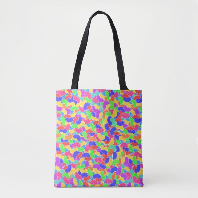Cute Colourful Epic Jellybeans Candy Fun Design  Tote Bag (Front)