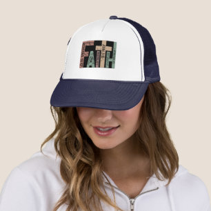 Cute Colourful Faith Bible Verses Typography Quote Trucker Hat