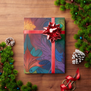 Cute Colourful Festive Christmas holiday wrapping  Paper