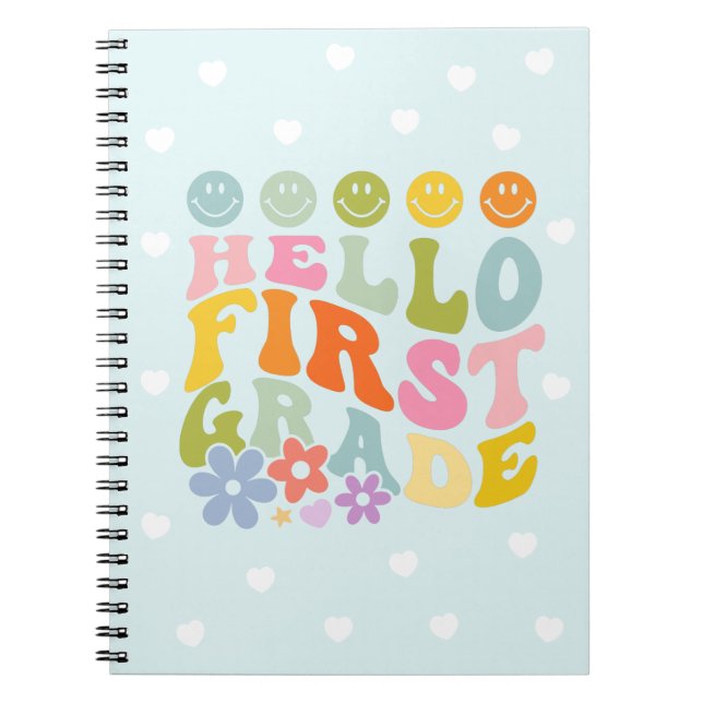 Cute Colourful First Grade Kids Notebook (Front)