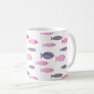 Cute Colourful Fish Coastal Coffee Mug