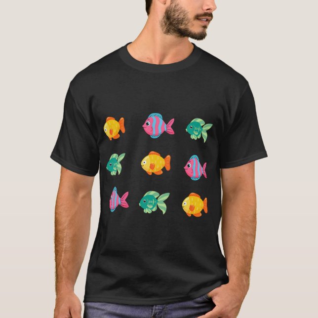 Cute colourful fish T-Shirt (Front)