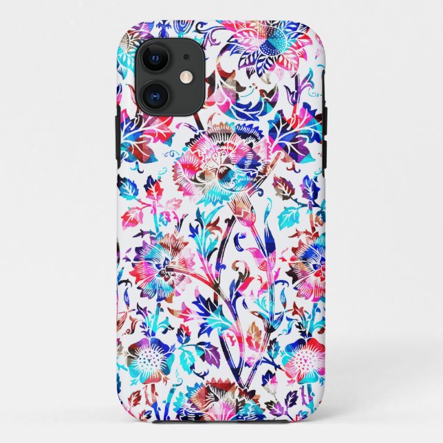 Cute colourful floral design Case-Mate iPhone case (Back)