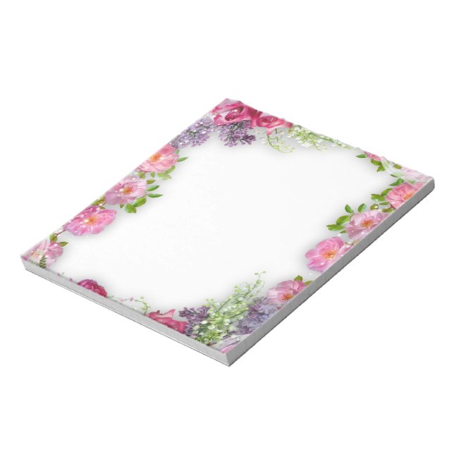 Cute Colourful Floral Notepad (Rotated)