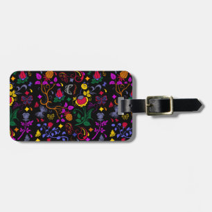 Cute colourful floral pattern  luggage tag