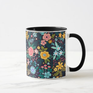 Cute Colourful Floral Pattern Mug