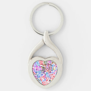 Cute colourful floral patterns Case-Mate iPhone ca Key Ring