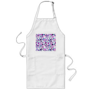 Cute colourful flowers suns patterns long apron