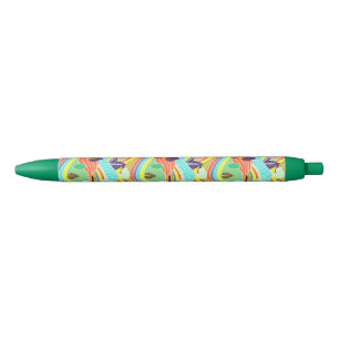 Cute colourful forest patterns black ink pen