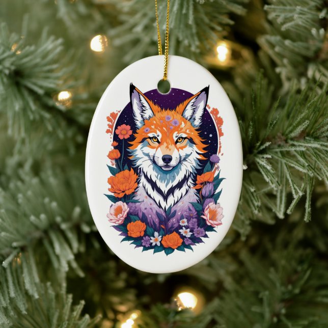 Cute Colourful Fox Ornament (Tree)