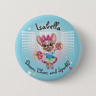 Cute Colourful Frenchie Pawsitive School Spirit 6 Cm Round Badge