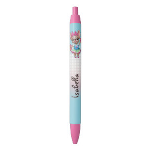 Cute Colourful Frenchie Pawsitive School Spirit Black Ink Pen