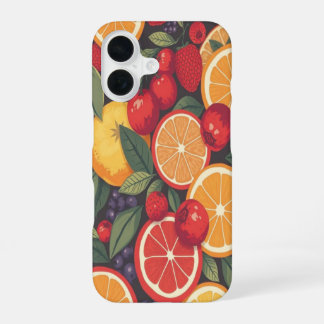Cute Colourful Fruit Pattern – Fun Summer Design iPhone 16 Case
