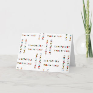 Cute Colourful Fun Eco Friendly Holiday Season Card