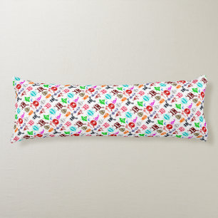 Cute colourful funny monsters patterns body cushion