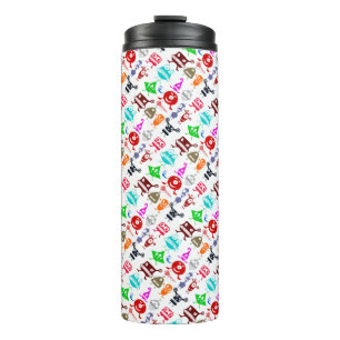 Cute colourful funny monsters patterns thermal tumbler