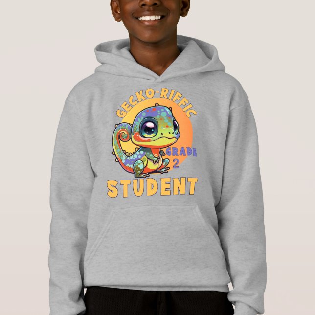 Cute Colourful Gecko School Year Name Gecko-riffic (Front)