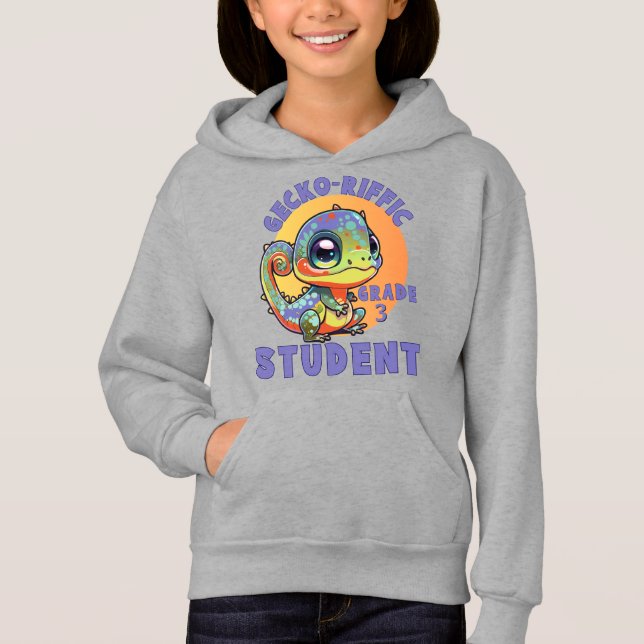 Cute Colourful Gecko School Year Name Gecko-riffic (Front)