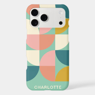 Cute Colourful Geometric Pattern Teal Personalised
