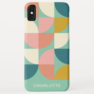Cute Colourful Geometric Pattern Teal Personalised Case-Mate iPhone Case