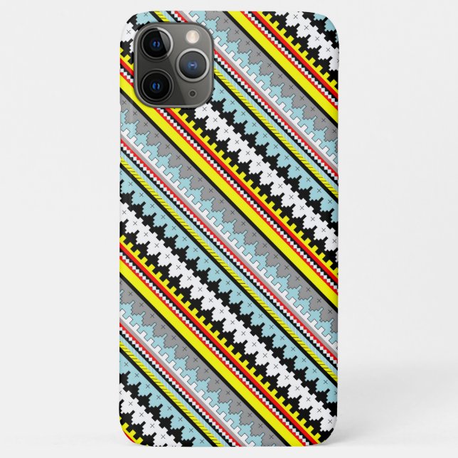 Cute colourful geometric stripes pattern Case-Mate iPhone case (Back)