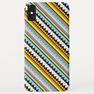 Cute colourful geometric stripes pattern Case-Mate iPhone case