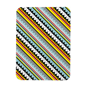 Cute colourful geometric stripes pattern Case-Mate Magnet
