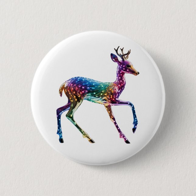 Cute Colourful Giraffe 6 Cm Round Badge (Front)