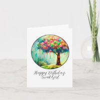 Cute Colourful Girl's Birthday