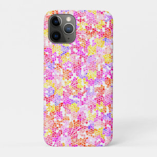 Cute colourful girly abstract flowers pattern Case-Mate iPhone case